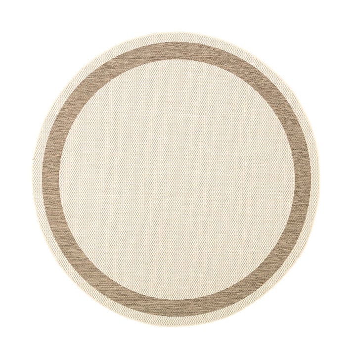 Rond jute buitenkleed - Nomad Edge Creme - 1