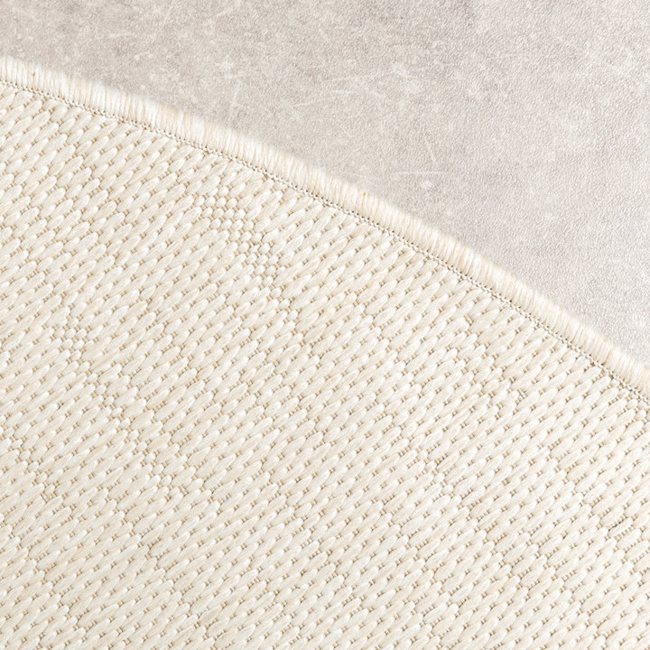 Rond buitenkleed - Malta Melange Creme - 4