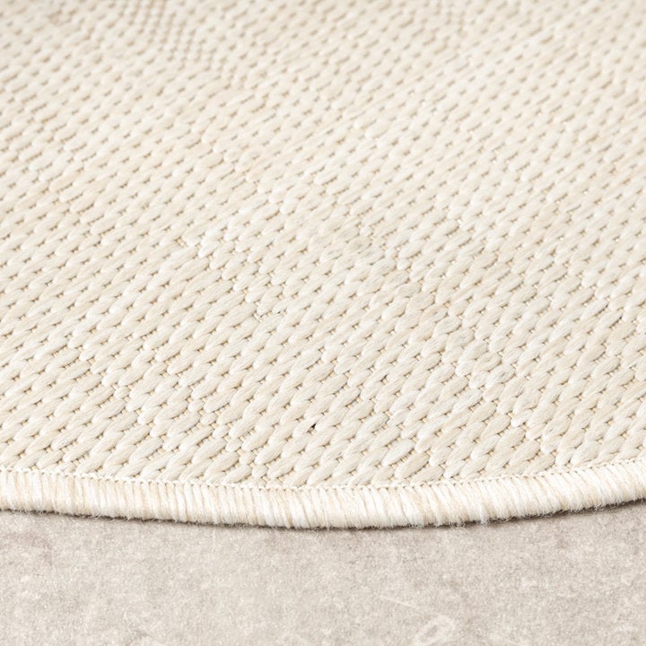 Rond buitenkleed - Malta Melange Creme - 5