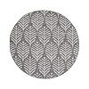 Rond buitenkleed - Summer Leaves Grijs