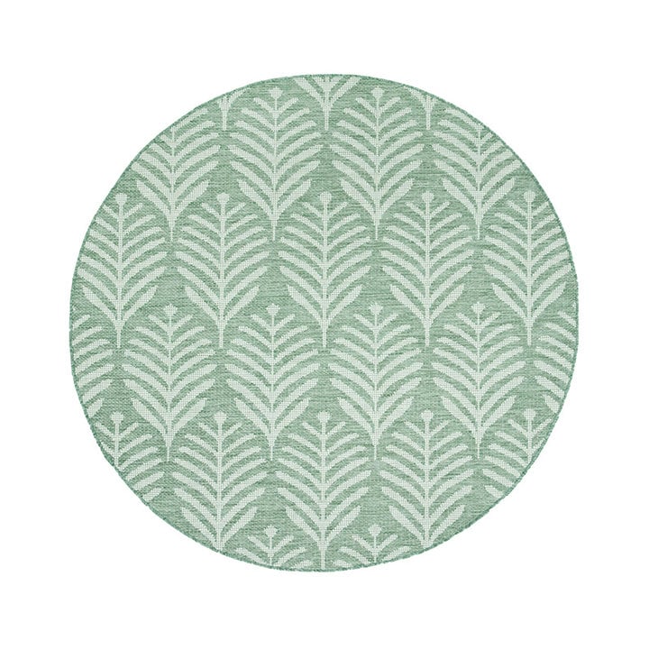 Rond buitenkleed - Summer Leaves Groen - 1