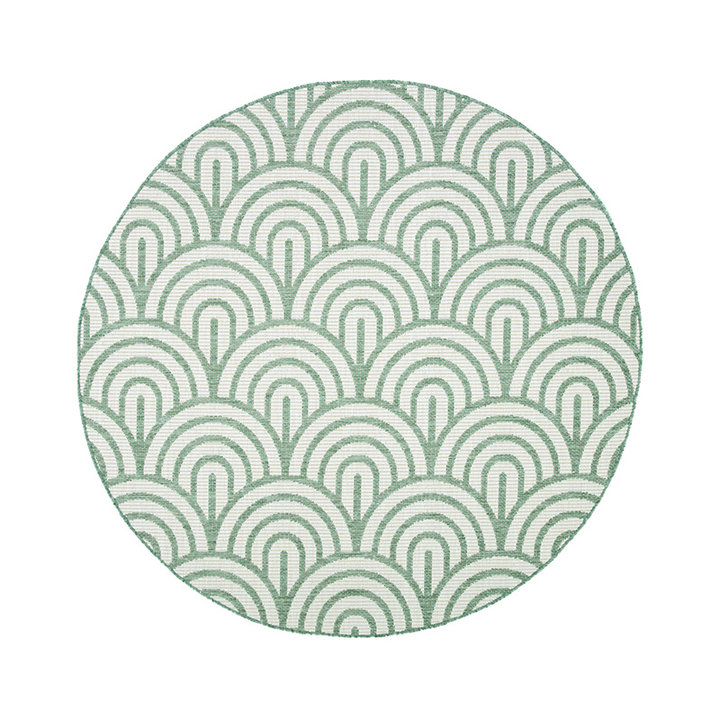 Rond buitenkleed - Summer Arch Groen - 1