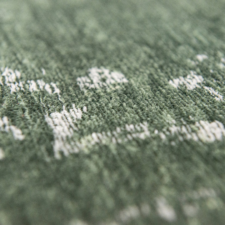 Vintage vloerkleed - Fading World Medaillon Groen 9146 - 2