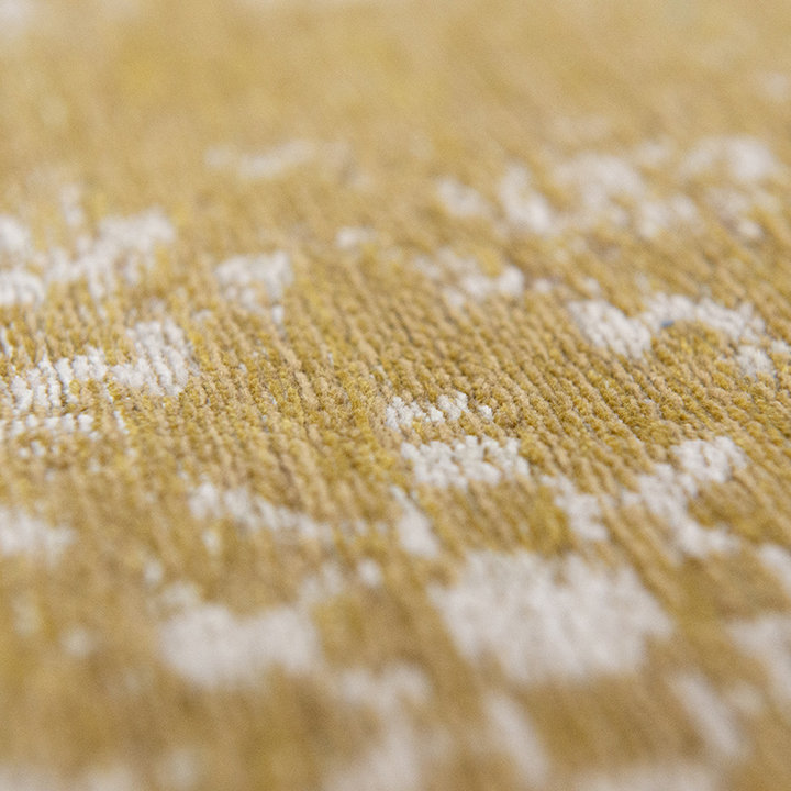 Vintage vloerkleed - Fading World Medaillon Okergeel 9145 - 2