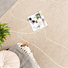 Rond modern buitenkleed - Porto Lines Creme