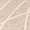 Rond modern buitenkleed - Porto Lines Creme