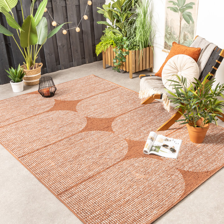Modern buitenkleed - Porto Curves Terra