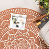 Rond modern buitenkleed - Porto Aztec Terra