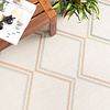 Rond modern buitenkleed - Playa Pattern Creme