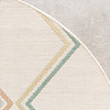 Rond modern buitenkleed - Playa Pattern Creme