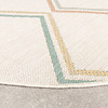 Rond modern buitenkleed - Playa Pattern Creme