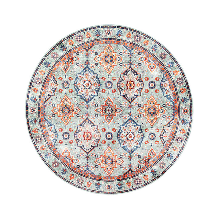 Rond vintage vloerkleed - Imagine Oriental Groen - 1