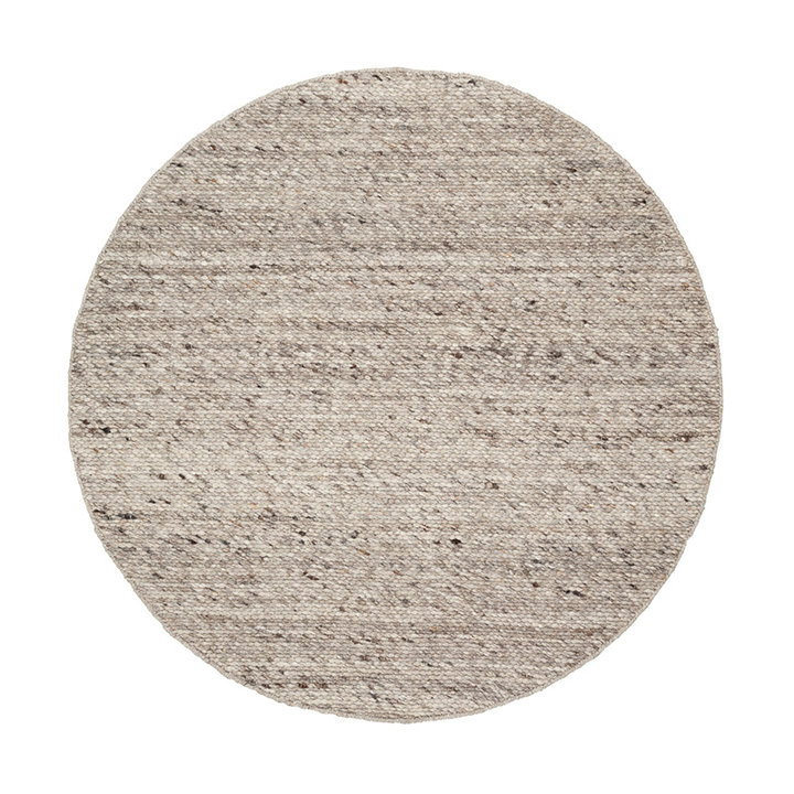 Rond wollen vloerkleed - Feline Bruin/Gemeleerd - 1