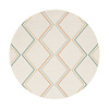 Rond modern buitenkleed - Playa Pattern Creme