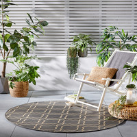 Rond buitenkleed - Floreno Milan Antraciet/Beige