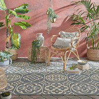 Retro buitenkleed - Floreno Ostia Grijs