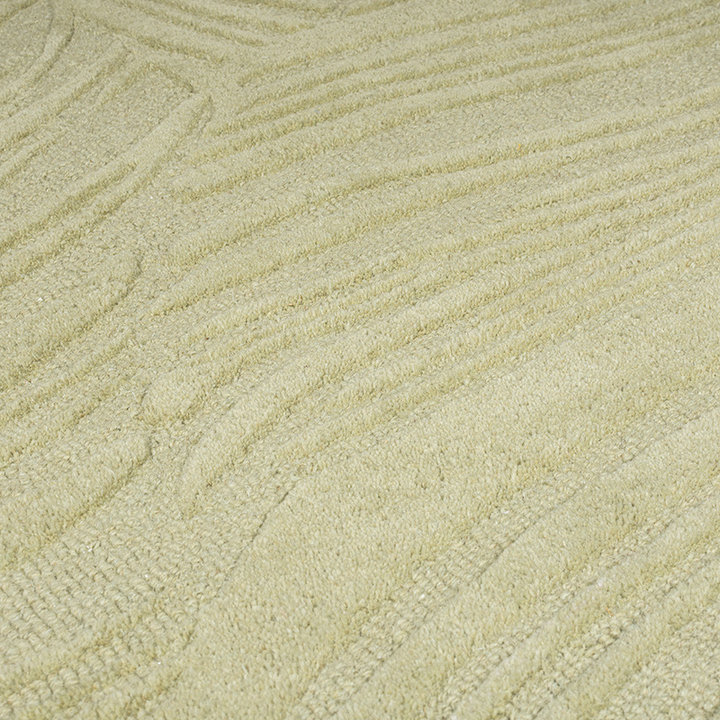 Modern vloerkleed - Solacio Leaves Olijfgroen - 2