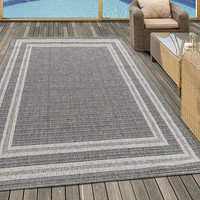 Jute balkonkleed - Aruba Double-edge Grijs