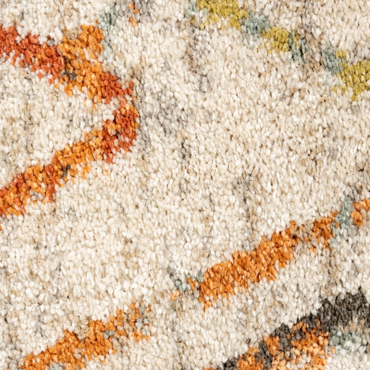 Rond hoogpolig vloerkleed - Blend Diamond Terra - 3
