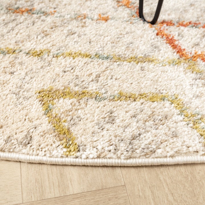 Rond hoogpolig vloerkleed - Blend Diamond Terra - 5