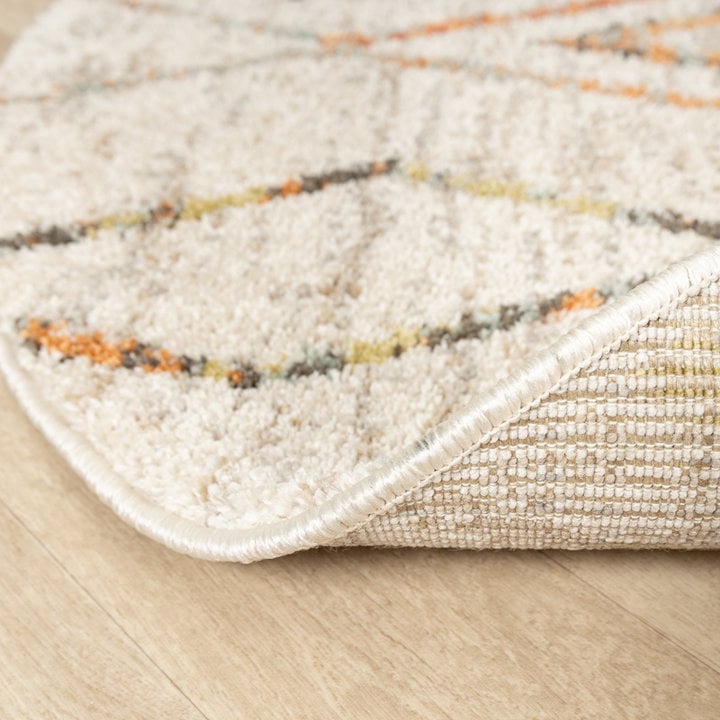 Rond hoogpolig vloerkleed - Blend Diamond Terra - 6