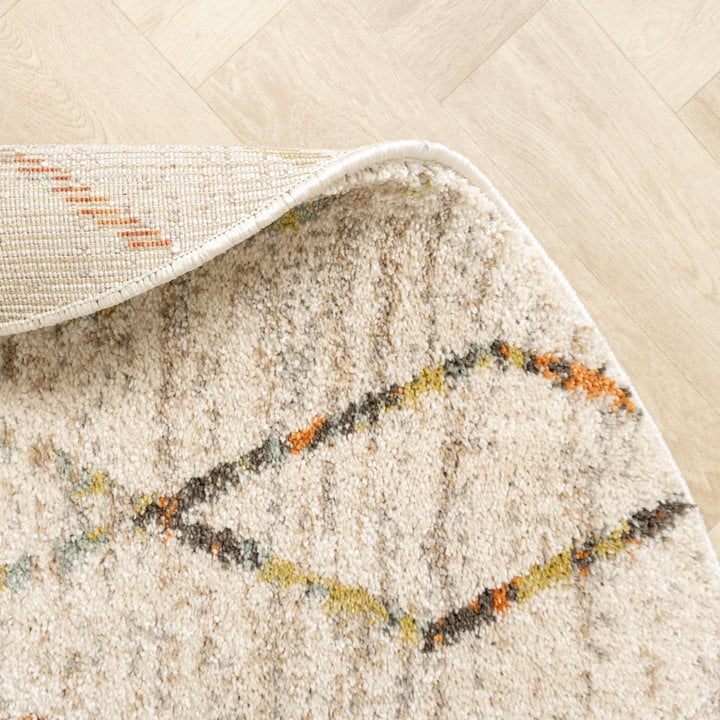 Rond hoogpolig vloerkleed - Blend Diamond Terra - 7