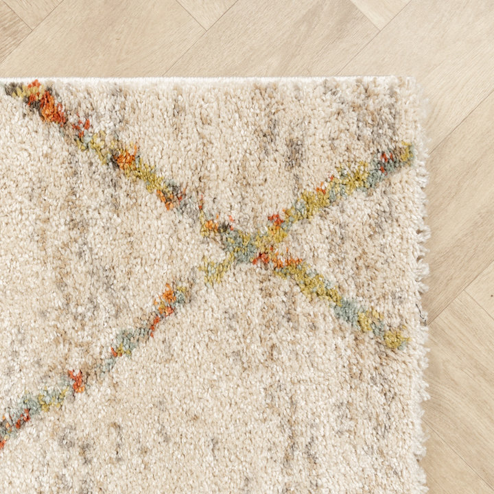 Hoogpolig vloerkleed - Blend Lines Terra - 4