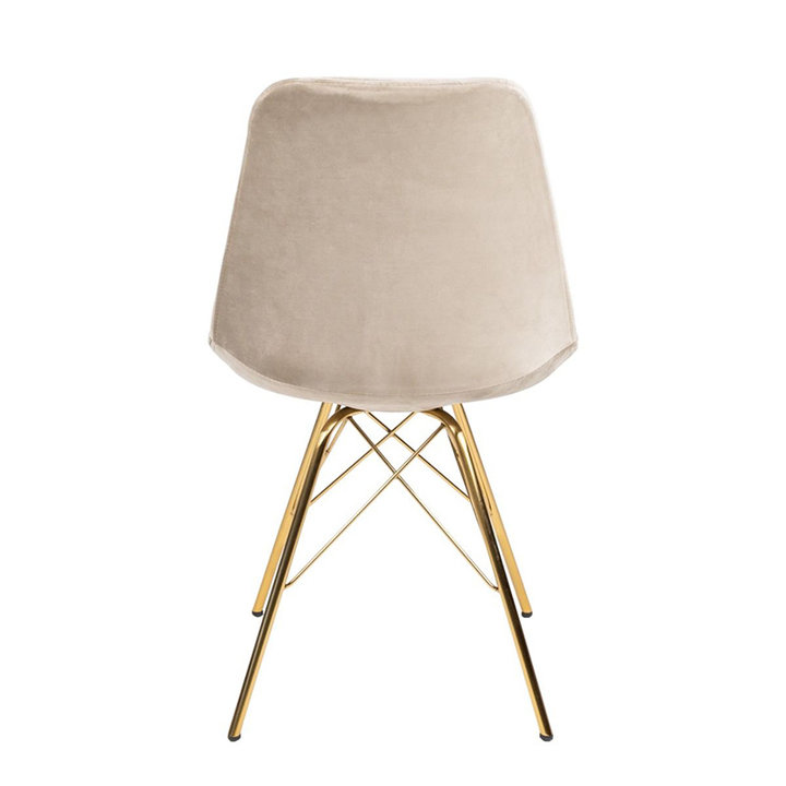 Stoel Velvet Champagne - Goud frame - 2