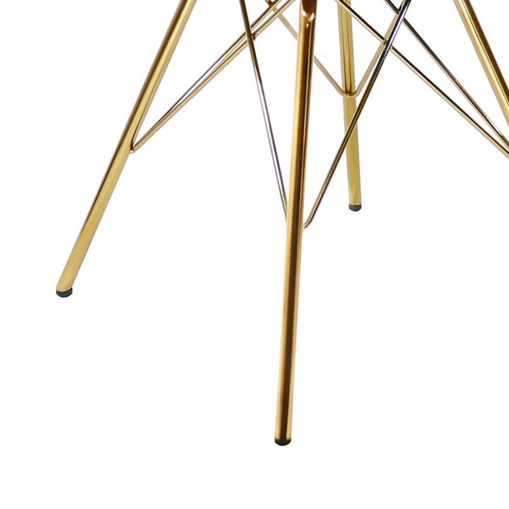 Stoel Velvet Champagne - Goud frame - 6