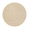 Rond modern buitenkleed - Porto Lines Creme