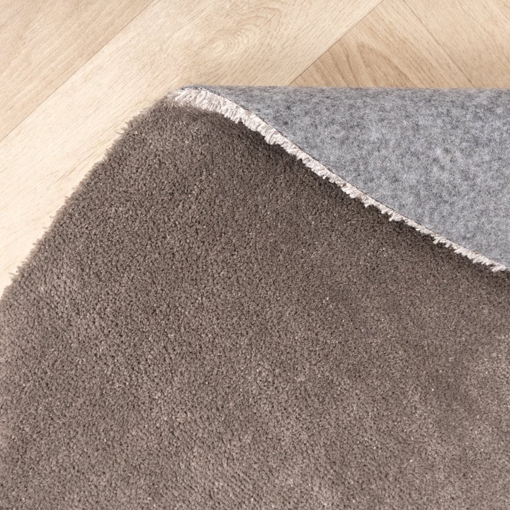 Rond wasbaar viscose vloerkleed - Vive Taupe - 5
