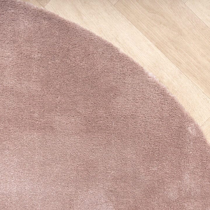 Rond wasbaar viscose vloerkleed - Vive Oudroze - 3