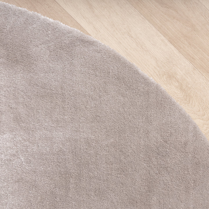 Rond wasbaar viscose vloerkleed - Vive Grijs - 3
