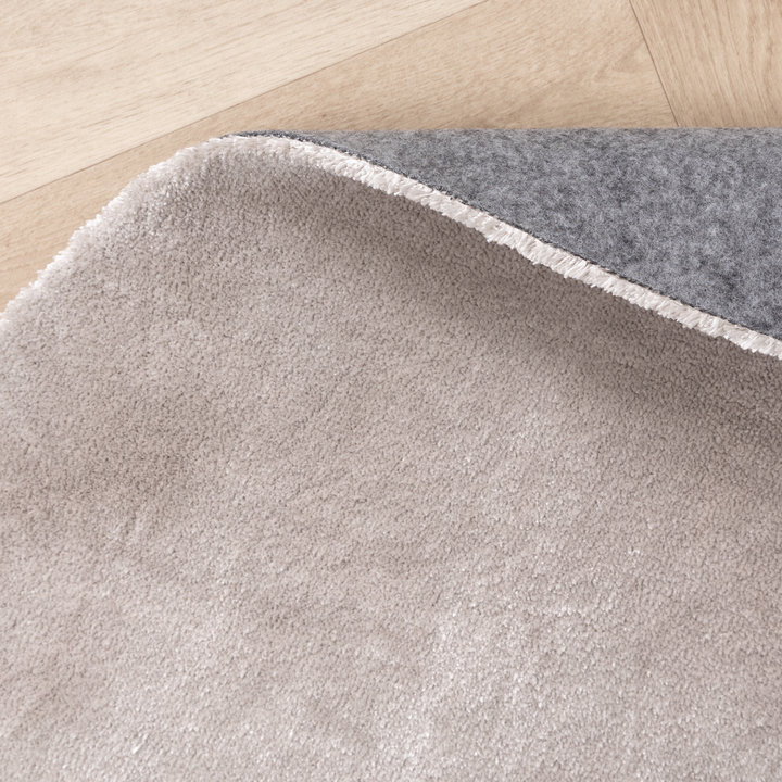 Rond wasbaar viscose vloerkleed - Vive Grijs - 5