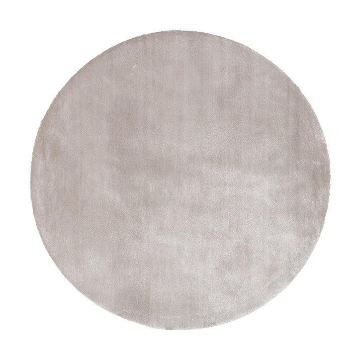 Rond wasbaar viscose vloerkleed - Vive Grijs - 1