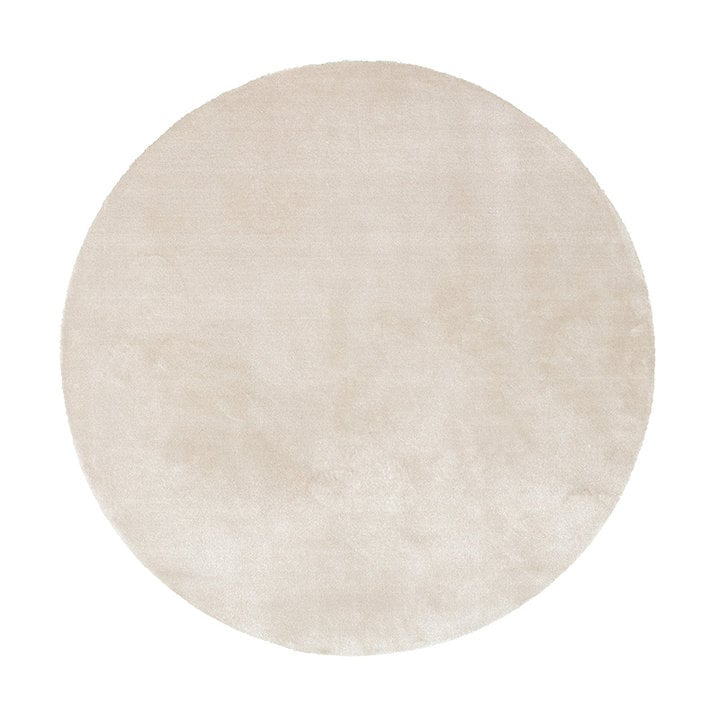 Rond wasbaar viscose vloerkleed - Vive Creme - 1