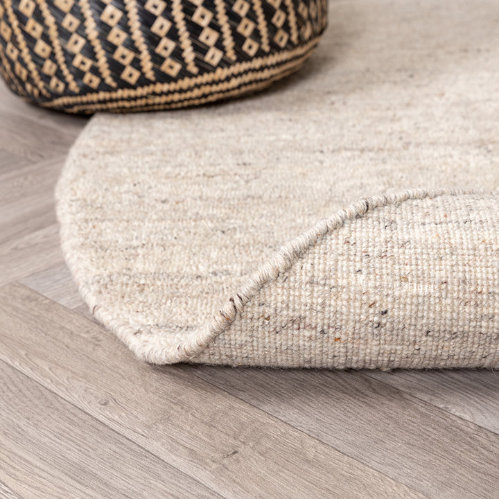 Rond Berber vloerkleed - Aicha Taupe - 6