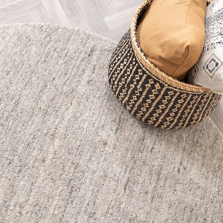Rond Berber vloerkleed - Aicha Grijs - 3