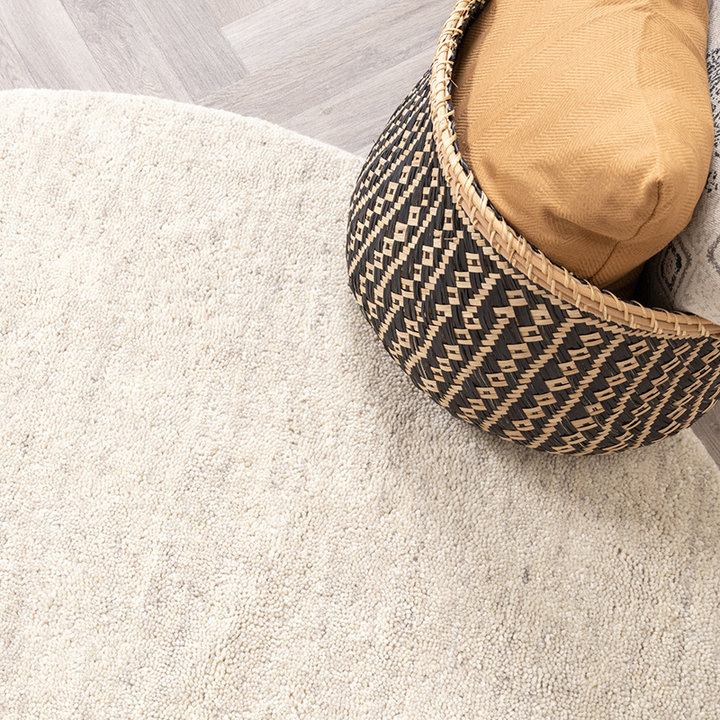 Rond Berber vloerkleed - Aicha Beige - 3