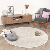 Rond wollen vloerkleed - Dala Beige/Gemeleerd