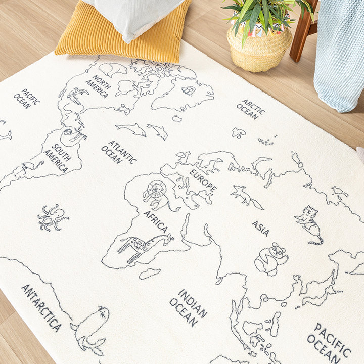 Kindervloerkleed - Globe Crème - 2