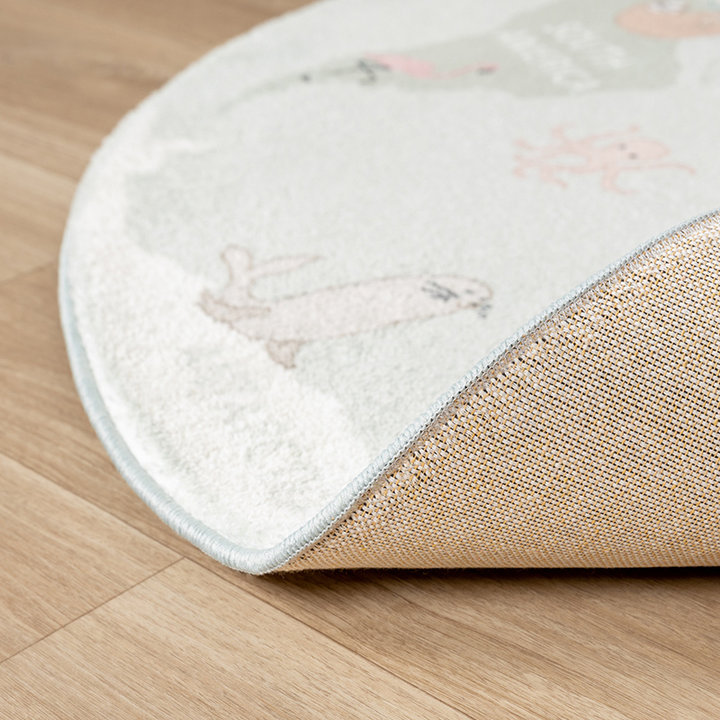 Rond kindervloerkleed - Globe Mint - 5
