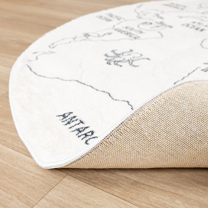 Rond kindervloerkleed - Globe Crème - 5