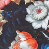 Bloemen vloerkleed - Florine Zwart/Blauw - thumbnail 3