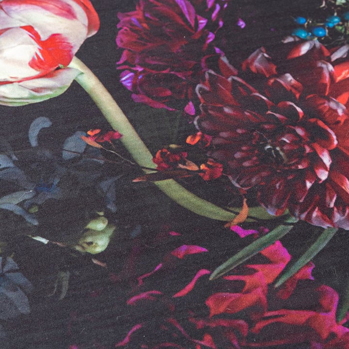 Bloemen vloerkleed - Florine Zwart/Roze - 3