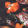 Bloemen vloerkleed - Florine Zwart/Oranje - thumbnail 3