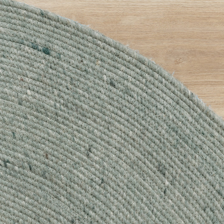 Rond wollen vloerkleed - Wise Groen No. 411 - 5