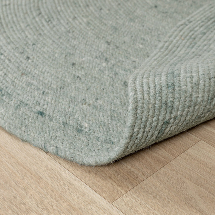 Rond wollen vloerkleed - Wise Groen No. 411 - 6