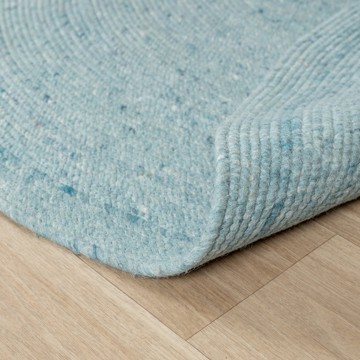 Rond wollen vloerkleed - Wise Blauw No. 364 - 8