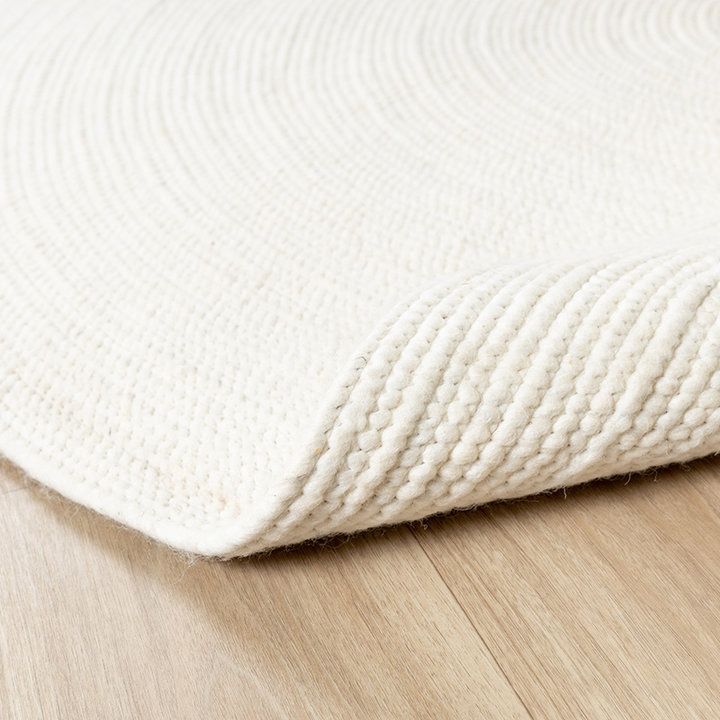Rond wollen vloerkleed - Wise Wit No. 001 - 8